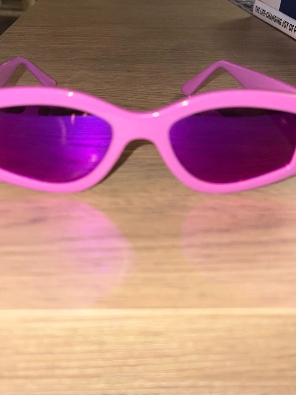 Diff Eyewear Pink Sunglasses with Reflective Pink/Purple Lenses